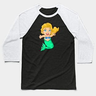 Mermaid cartoon Baseball T-Shirt